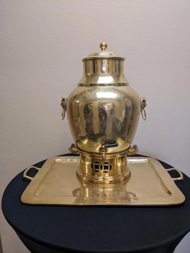 Rental store for 50 CUP BRASS SAMOVAR TRAY SET in Longview TX
