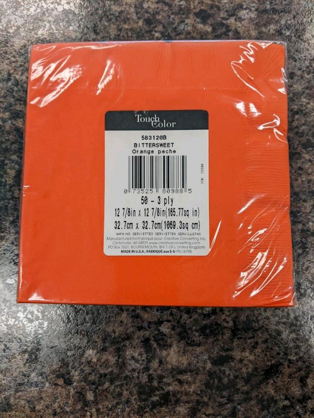 Rental store for BITTERSWEET ORANGE LUNCHEON NAPKIN in Longview TX