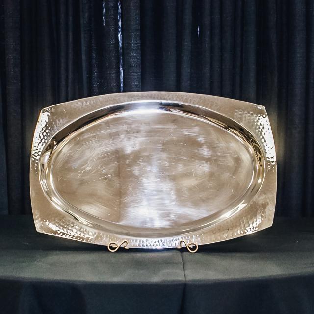 Rental store for 22  OVAL HAMMERED RIM TRAY in Longview TX