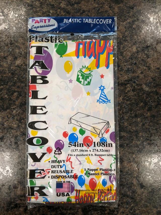Rental store for RECT HAPPY BIRTHDAY PLASTIC TABLECOVER in Longview TX