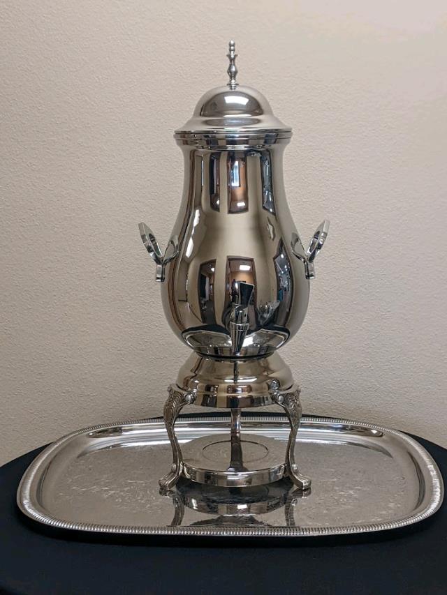 Rental store for 50 CUP STAINLESS SAMOVAR TRAY SET in Longview TX