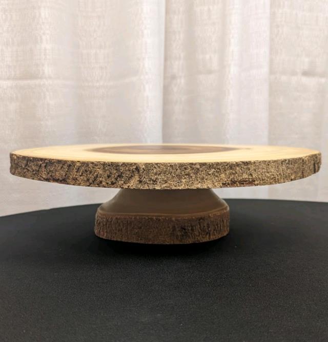 Rental store for 13 1 2  ROUND WOOD CAKE STAND in Longview TX