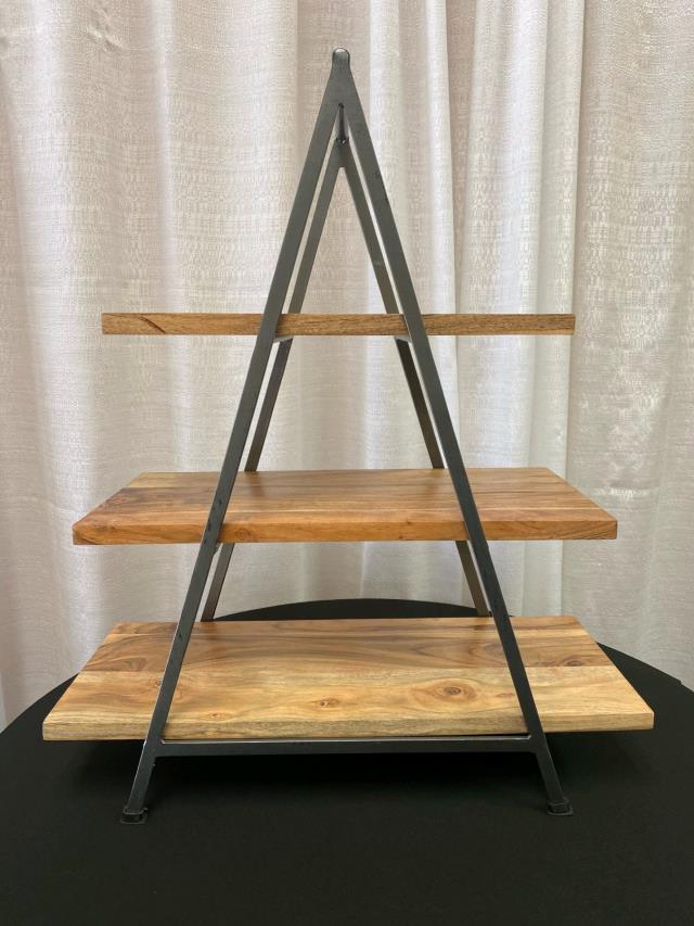 Rental store for 3 TIER WOOD TRIANGLE TRAY in Longview TX