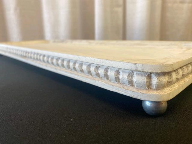 Where to find WHITE WASHED RECTANGLE WOOD TRAY in Longview