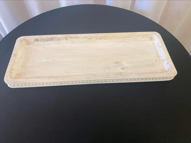 Rental store for WHITE WASHED RECTANGLE WOOD TRAY in Longview TX